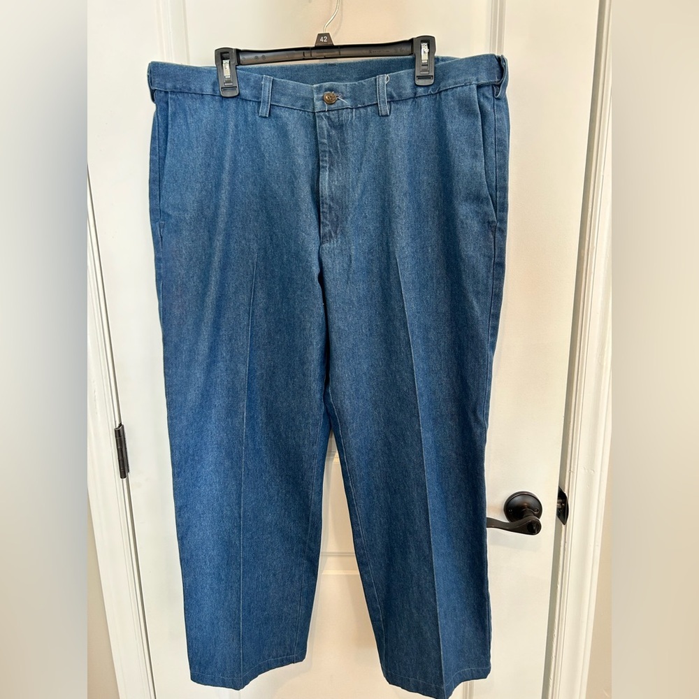 Haggar Work to Weekend Jeans Mens 40x29 Blue Denim Comfort Waist Classic Fit NWT